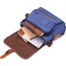 Мужская горизонтальная текстильная сумка насыщенного синего цвета Vintage (2421250) - 6