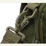 Текстильная тактическая военная сумка-слинг через плечо в оливковом цвете - MILITARY STYLE (21964) - 7