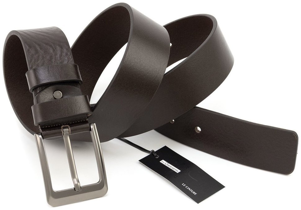 Широкий под джинсы ремень из итальянской натуральной кожи Gherardini 45048 темно-коричневый фото №4 Широкий под джинсы ремень из итальянской натуральной кожи Gherardini 45048 темно-коричневый modnotak фото №4