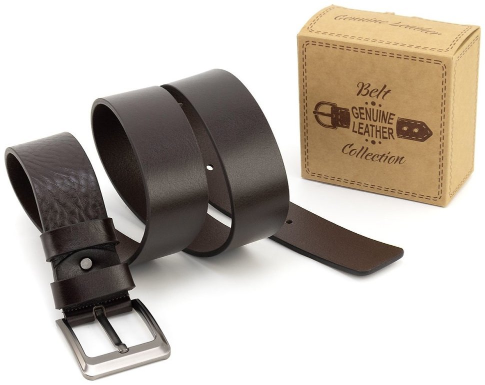 Широкий под джинсы ремень из итальянской натуральной кожи Gherardini 45048 темно-коричневый фото №5 Широкий под джинсы ремень из итальянской натуральной кожи Gherardini 45048 темно-коричневый modnotak фото №5