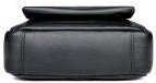 Вертикальна шкіряна чоловіча сумка чорного кольору VINTAGE STYLE (14985)