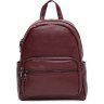 Женский кожаный городской рюкзак бордового цвета Borsa Leather (21914) - 1