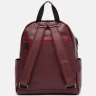 Женский кожаный городской рюкзак бордового цвета Borsa Leather (21914) - 3