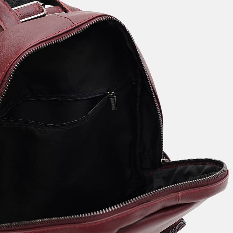 Жіночий шкіряний рюкзак бордового кольору Borsa Leather (21914)