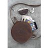 Темно-коричневая круглая сумка из натуральной кожи в стиле винтаж BlankNote Бон-Бон (12645) - 3