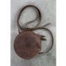 Темно-коричневая круглая сумка из натуральной кожи в стиле винтаж BlankNote Бон-Бон (12645) - 5