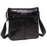 Мужская черная сумка-планшет через плечо из гладкой натуральной кожи Tiding Bag (15813) - 1