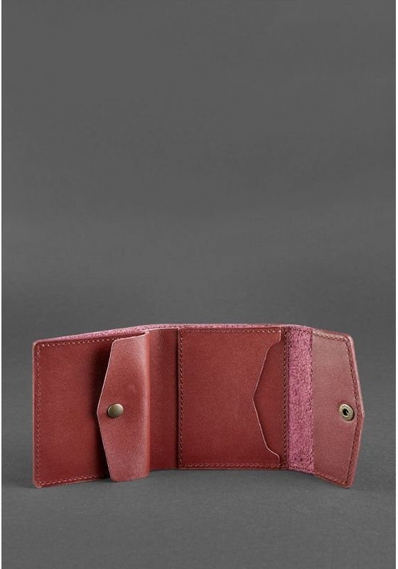 Жіночий гаманець бордового кольору з гладкої шкіри BlankNote (12504)