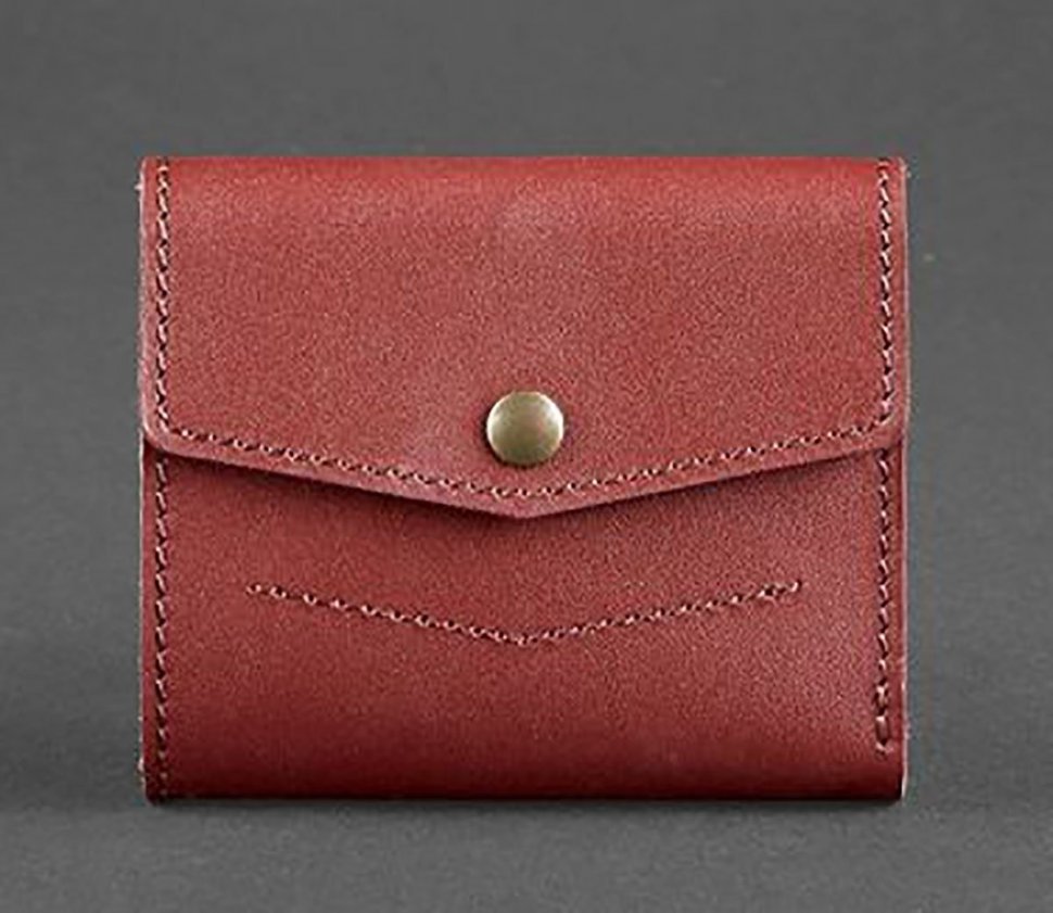 Женский кошелек бордового цвета из гладкой кожи BlankNote (12504)