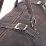Сумка дорожня спортивного стилю з вінтажной шкіри коричневого кольору - Travel Leather Bag (11009) - 6