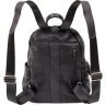 Черный городской рюкзак из гладкой кожи Vintage (20411) - 3