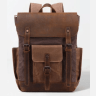 Большой текстильный дорожный рюкзак коричневого цвета Vintage (20057) - 1