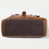 Большой текстильный дорожный рюкзак коричневого цвета Vintage (20057) - 5