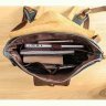 Большой текстильный дорожный рюкзак коричневого цвета Vintage (20057) - 10