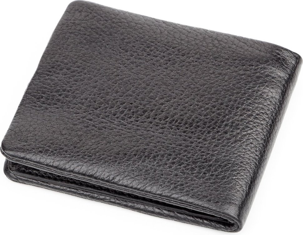 Черное мужское портмоне из мягкой кожи без застежки KARYA (2417128)