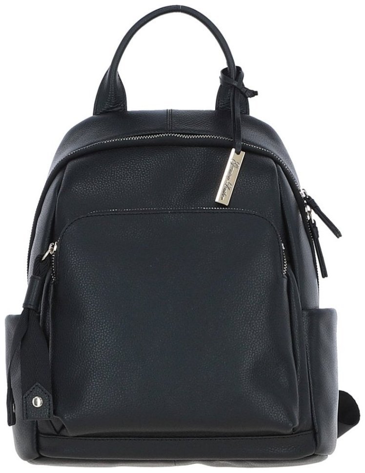 Женский рюкзак из кожи флотар на 1 отделение Ashwood X37 черного цвета 94356 modnotak фото №1