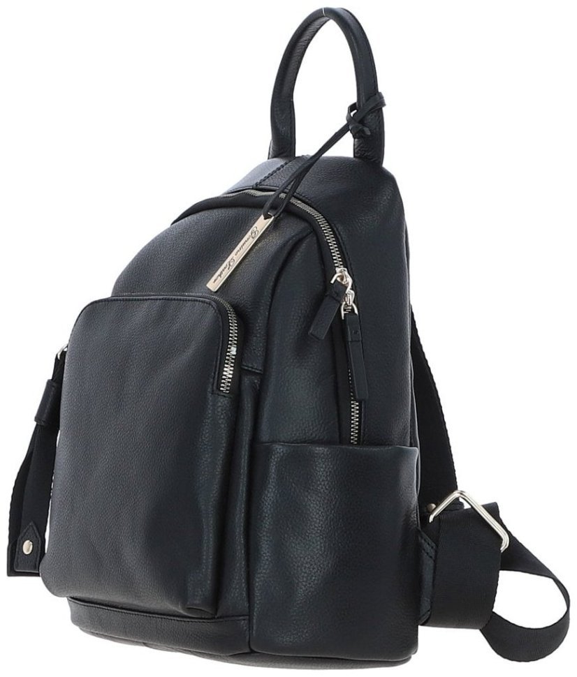 Женский рюкзак из кожи флотар на 1 отделение Ashwood X37 черного цвета 94356 modnotak фото №2