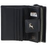 Вместительное женское портмоне с RFID защитой из натуральной фактурной кожи черного цвета Ashwood 94456 фото №2 Вместительное женское портмоне с RFID защитой из натуральной фактурной кожи черного цвета Ashwood 94456 modnotak фото - 2
