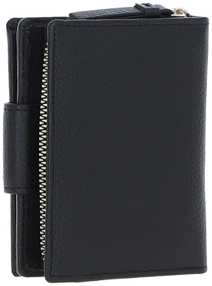 Вместительное женское портмоне с RFID защитой из натуральной фактурной кожи черного цвета Ashwood 94456 фото №4 Вместительное женское портмоне с RFID защитой из натуральной фактурной кожи черного цвета Ashwood 94456 modnotak фото №4