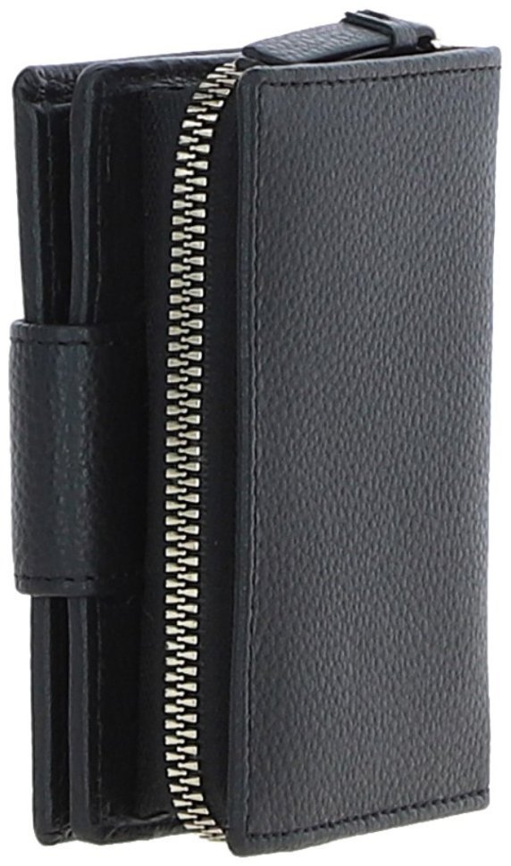 Вместительное женское портмоне с RFID защитой из натуральной фактурной кожи черного цвета Ashwood 94456 фото №6 Вместительное женское портмоне с RFID защитой из натуральной фактурной кожи черного цвета Ashwood 94456 modnotak фото №6