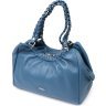 Жіноча шкіряна синя сумка з ручками KARYA (2420842) - 1