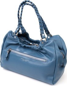 Женская кожаная синяя сумка с ручками KARYA (2420842)