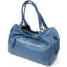 Жіноча шкіряна синя сумка з ручками KARYA (2420842) - 2