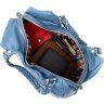 Жіноча шкіряна синя сумка з ручками KARYA (2420842) - 6