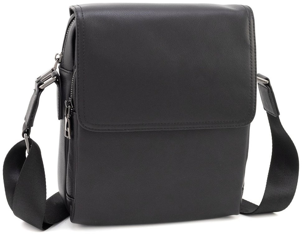 Мужская кожаная сумка Leather Collection 94556 черного цвета modnotak фото №1