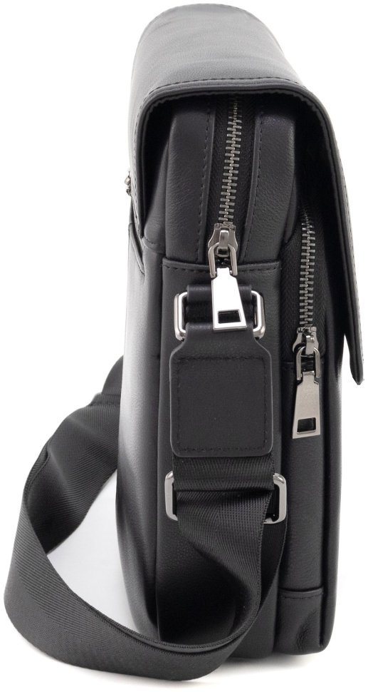 Мужская кожаная сумка Leather Collection 94556 черного цвета modnotak фото №2