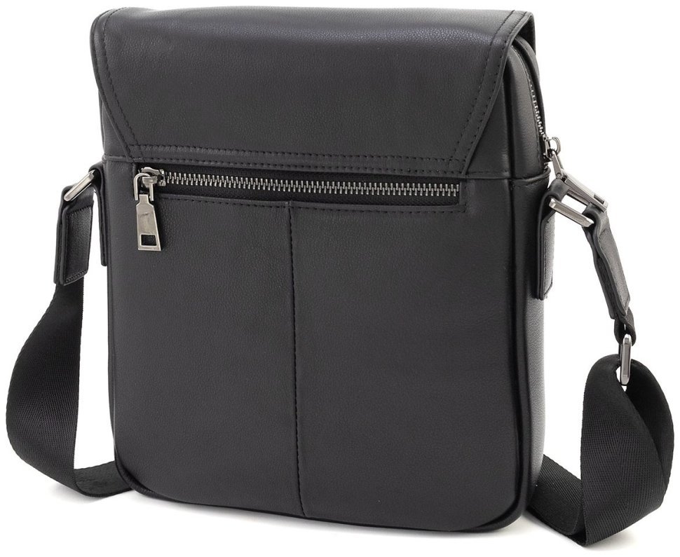 Мужская кожаная сумка Leather Collection 94556 черного цвета modnotak фото №3