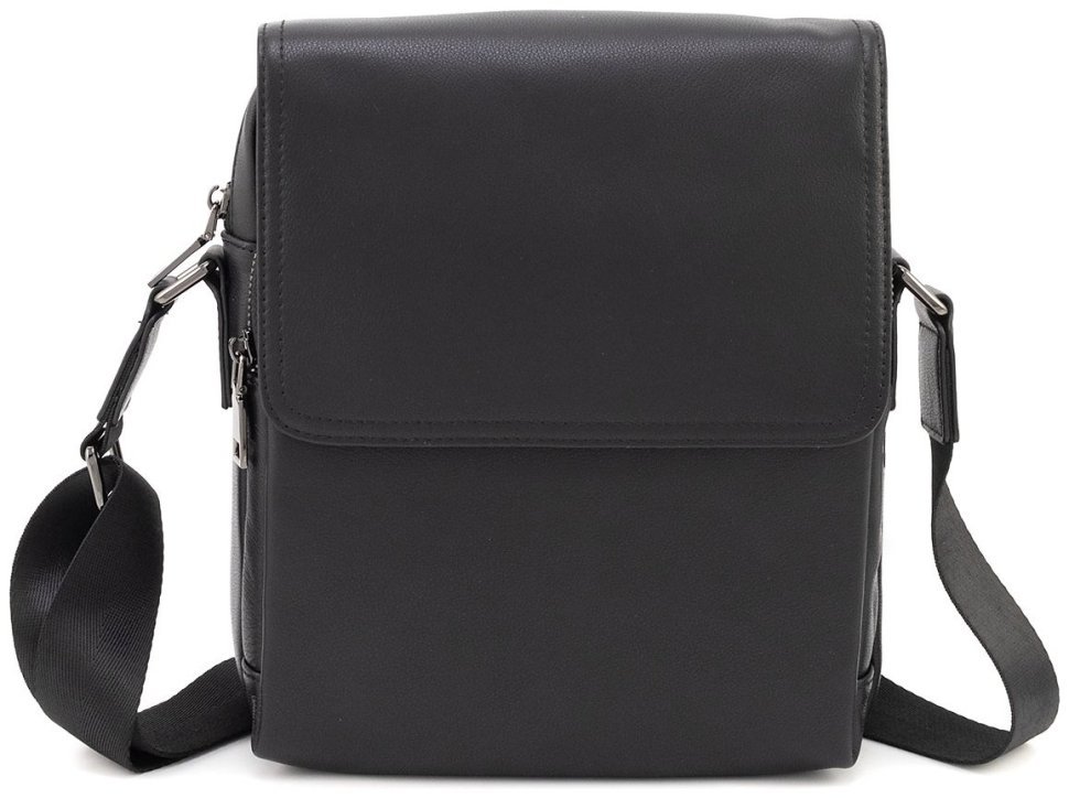 Мужская кожаная сумка Leather Collection 94556 черного цвета modnotak фото №4