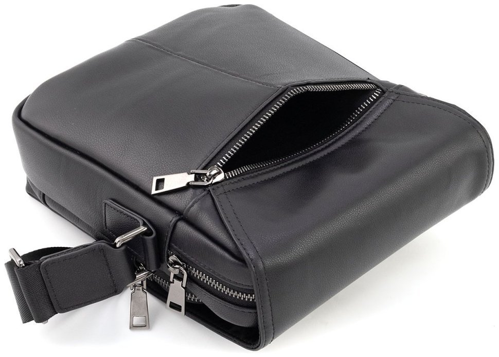 Мужская кожаная сумка Leather Collection 94556 черного цвета modnotak фото №6