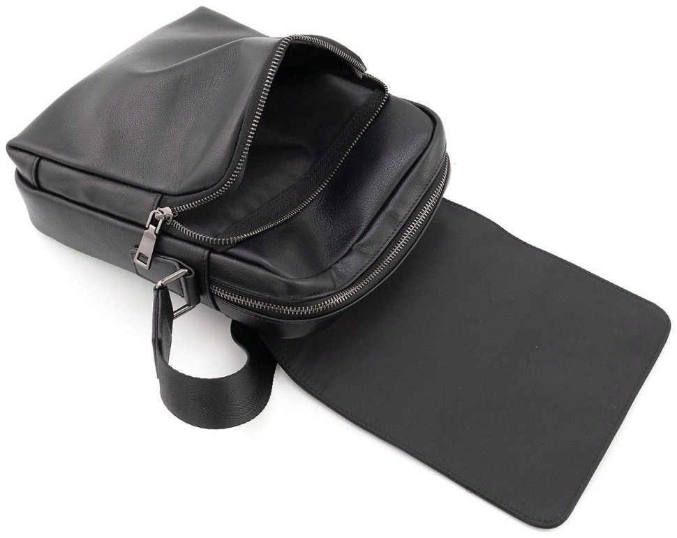 Мужская кожаная сумка Leather Collection 94556 черного цвета modnotak фото №8