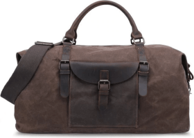 Текстильная дорожная сумка с ручками в коричневом цвете Vintage (20058)
