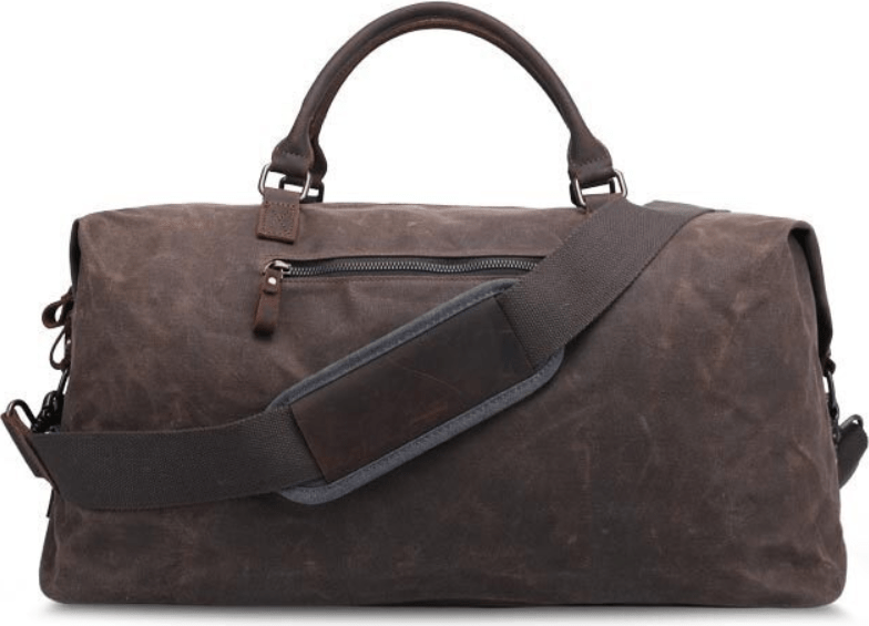 Текстильна дорожня сумка з ручками у коричневому кольорі Vintage (20058)
