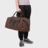 Текстильна дорожня сумка з ручками у коричневому кольорі Vintage (20058) - 8