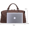 Текстильна дорожня сумка з ручками у коричневому кольорі Vintage (20058) - 9