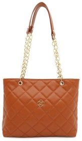 Стильная женская сумка из качественного кожзама Monsen 94656 коричневого цвета