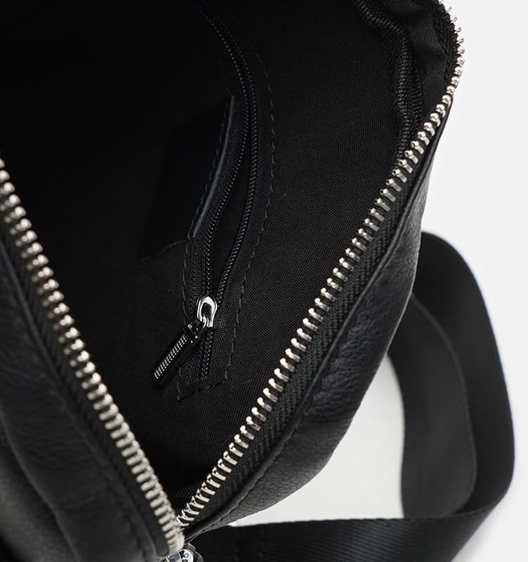 Чоловіча чорна сумка-планшет через плече із натуральної шкіри Ricco Grande (21374)