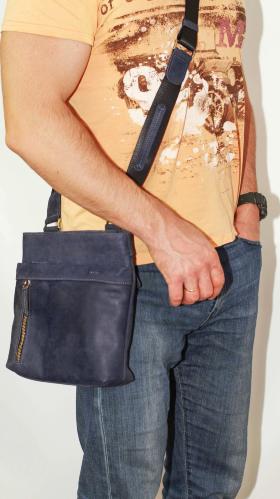 Середнього розміру чоловіча шкіряна сумка під планшет VATTO (11897) - 2