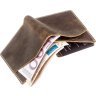 Темно-коричневое мужское портмоне из натуральной кожи с эффектом под старину Vintage (2420121)  - 5
