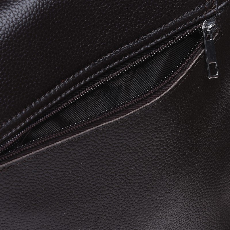 Мужская коричневая сумка через плечо из натуральной кожи Keizer (57156)