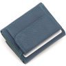 Синій шкіряний жіночий гаманець маленького розміру ST Leather 1767256 - 3