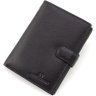 Чоловіче портмоне із натуральної чорної шкіри із блоком під документи ST Leather 1767356 - 1