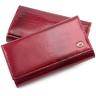 Лаковий червоний гаманець з фіксацією на кнопку ST Leather (16280) - 1