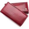 Лаковий червоний гаманець з фіксацією на кнопку ST Leather (16280) - 6