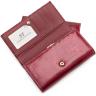 Лаковый красный кошелек с фиксацией на кнопку ST Leather (16280) - 3