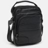 Мужская удобная сумка-барсетка из фактурной кожи черного цвета Keizer (22062) - 2