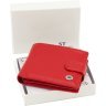 Женское портмоне из натуральной кожи красного цвета с блоком под карты ST Leather 1767456 - 8
